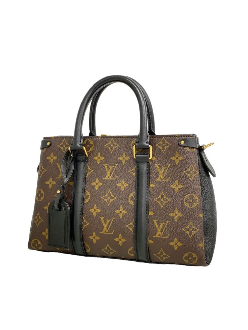 Louis Vuitton Handbag Monogram Soufflot NV BB Brown Black